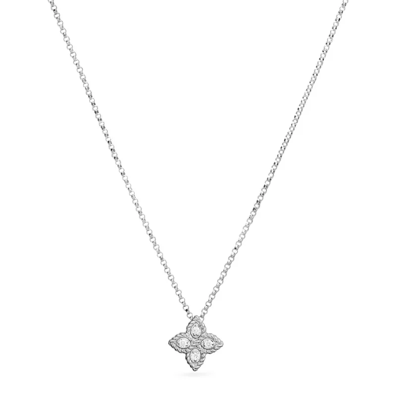 PRINCESS FLOWER PENDANT WITH DIAMONDS