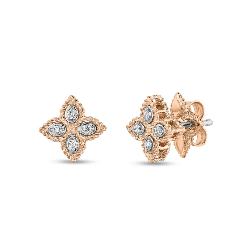 PRINCESS FLOWER EARRINGS WITH DIAMONDS