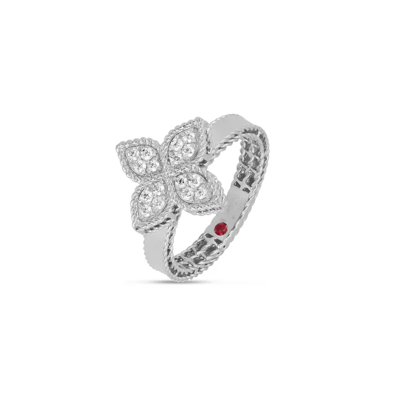 PRINCESS FLOWER RING WITH DIAMONDS