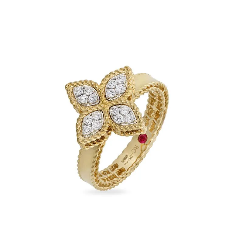 PRINCESS FLOWER RING WITH DIAMONDS