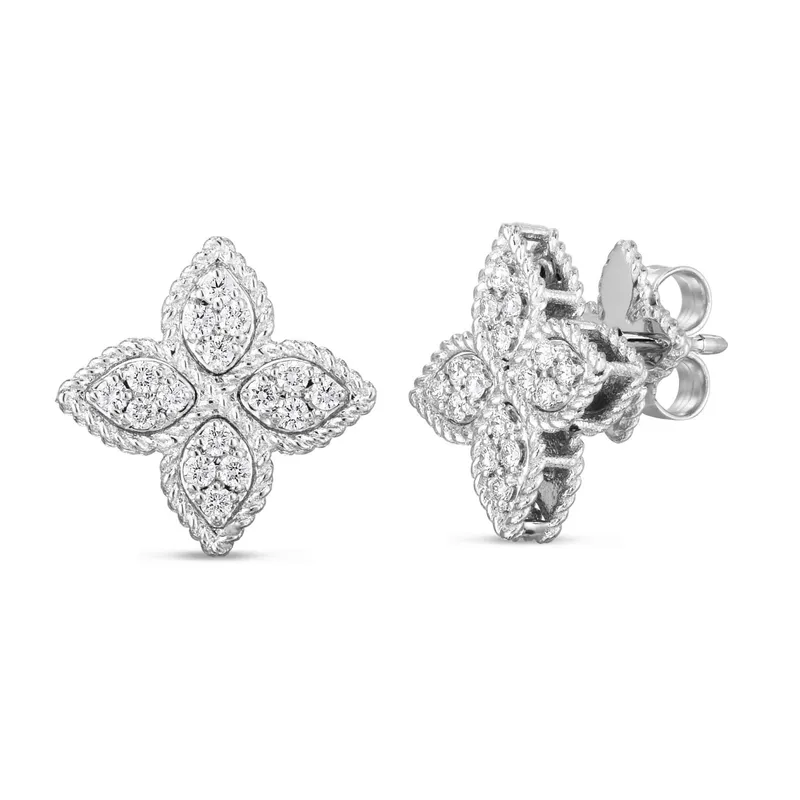 PRINCESS FLOWER EARRINGS WITH DIAMONDS