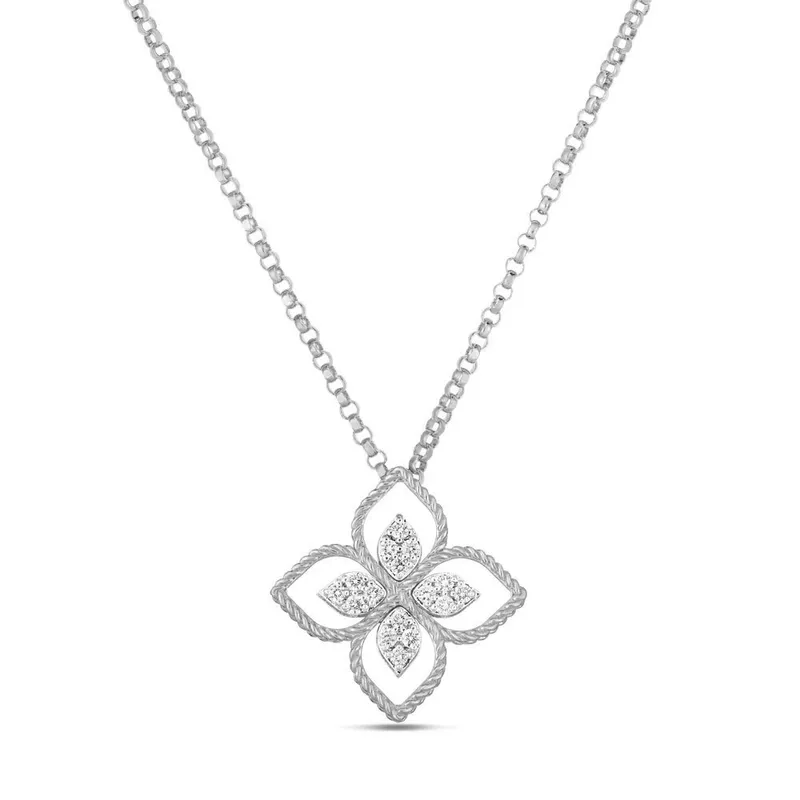 PRINCESS FLOWER PENDANT WITH DIAMONDS